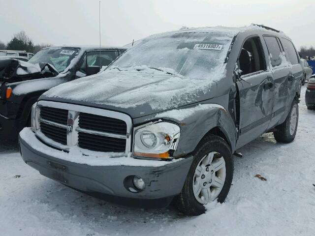 1D8HB48N45F526173 - 2005 DODGE DURANGO SL GRAY photo 2