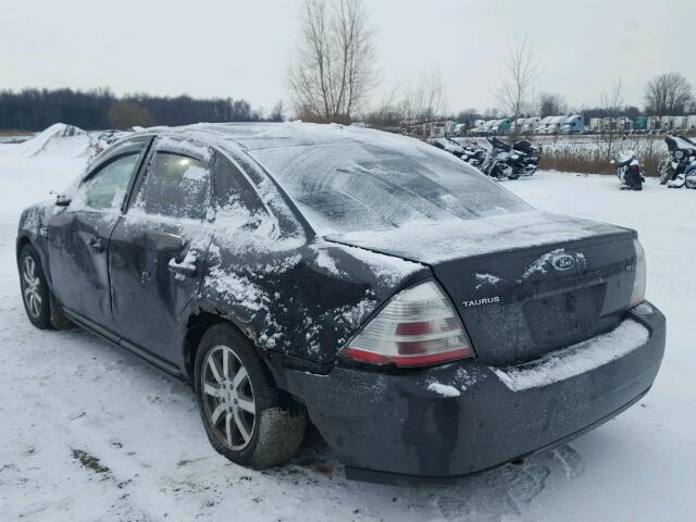 1FAHP24W28G134641 - 2008 FORD TAURUS SEL BLACK photo 3