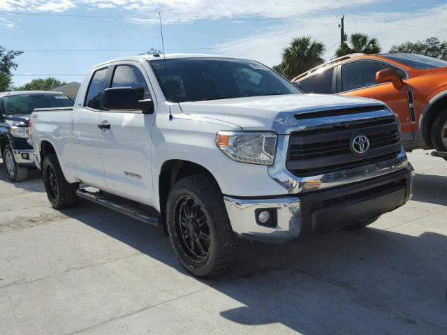 5TFRM5F11EX073210 - 2014 TOYOTA TUNDRA DOU WHITE photo 1