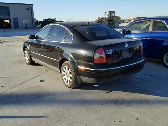 WVWPD23B72P126524 - 2002 VOLKSWAGEN PASSAT GLS BLACK photo 3