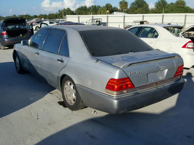 WDBGA57E3NA046688 - 1992 MERCEDES-BENZ 600 SEL GRAY photo 3