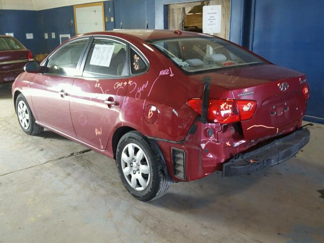 KMHDU46D87U200713 - 2007 HYUNDAI ELANTRA GL RED photo 3