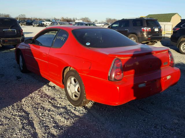 2G1WX12K9Y9302701 - 2000 CHEVROLET MONTE CARL RED photo 3