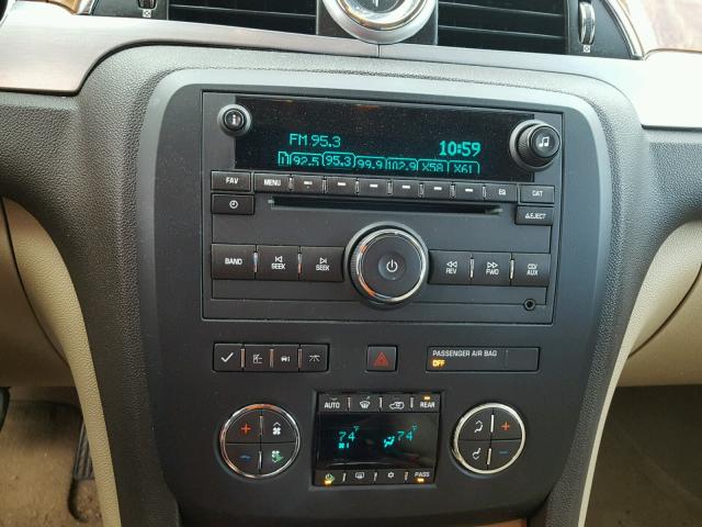 5GAKRBED8BJ311468 - 2011 BUICK ENCLAVE CX WHITE photo 9