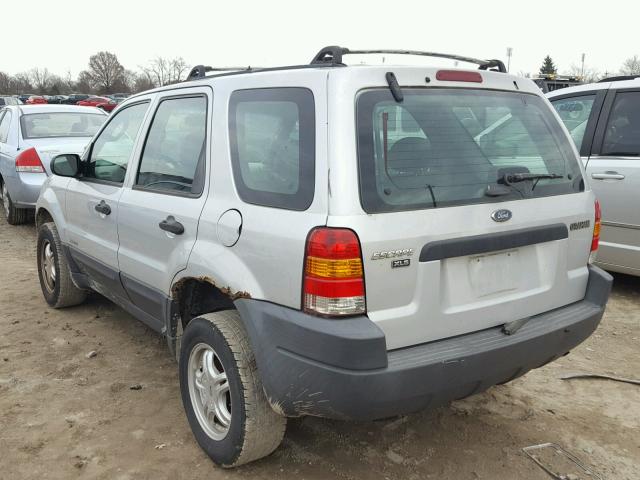 1FMYU01B42KA17250 - 2002 FORD ESCAPE XLS SILVER photo 3