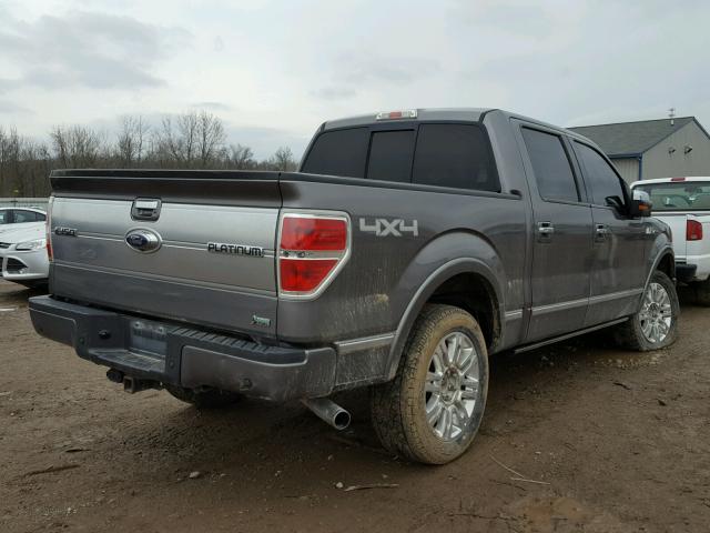 1FTFW1EV5AFD24062 - 2010 FORD F150 SUPER GRAY photo 4