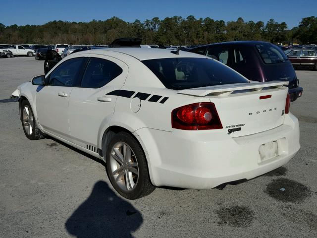 1B3BD1FG6BN510657 - 2011 DODGE AVENGER MA WHITE photo 3