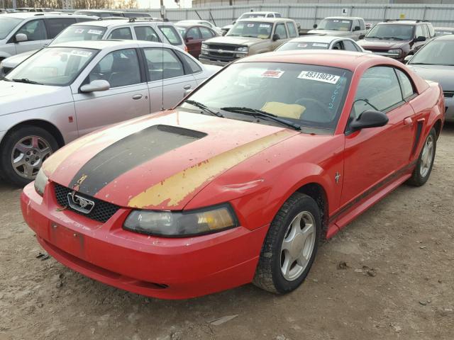 1FAFP40442F196692 - 2002 FORD MUSTANG RED photo 2