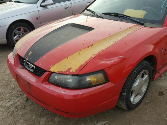 1FAFP40442F196692 - 2002 FORD MUSTANG RED photo 9