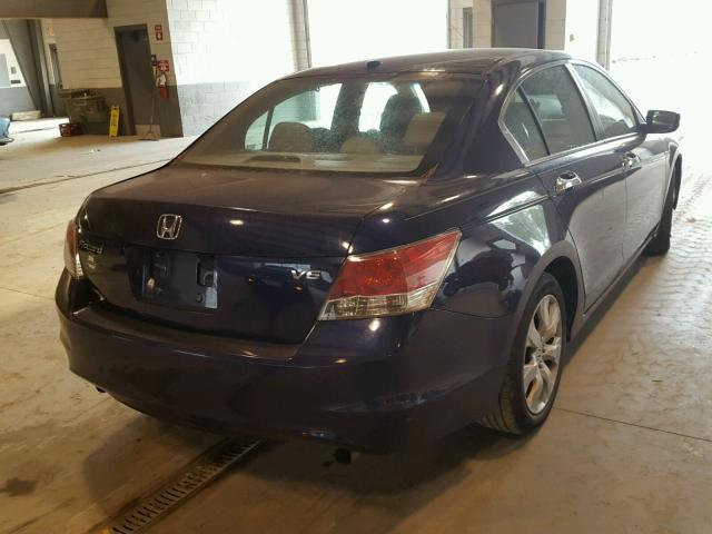 1HGCP36859A022009 - 2009 HONDA ACCORD EXL BLUE photo 4