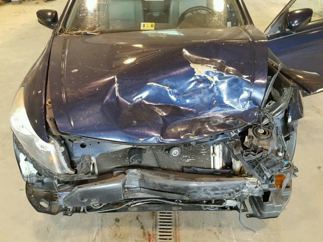 1HGCP36859A022009 - 2009 HONDA ACCORD EXL BLUE photo 7