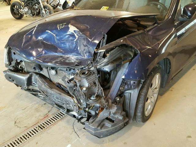 1HGCP36859A022009 - 2009 HONDA ACCORD EXL BLUE photo 9