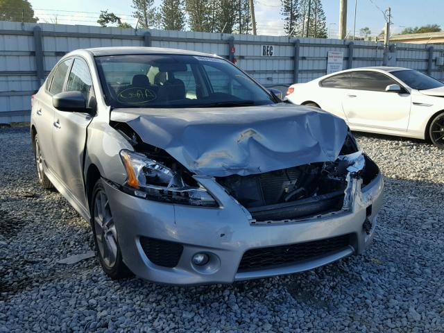 3N1AB7AP0EY320499 - 2014 NISSAN SENTRA S SILVER photo 1