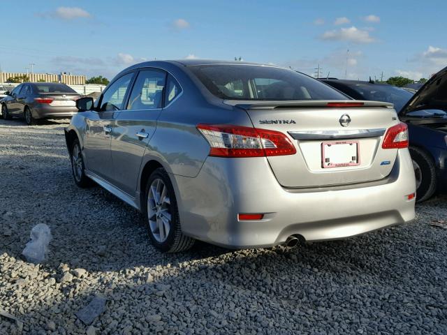 3N1AB7AP0EY320499 - 2014 NISSAN SENTRA S SILVER photo 3