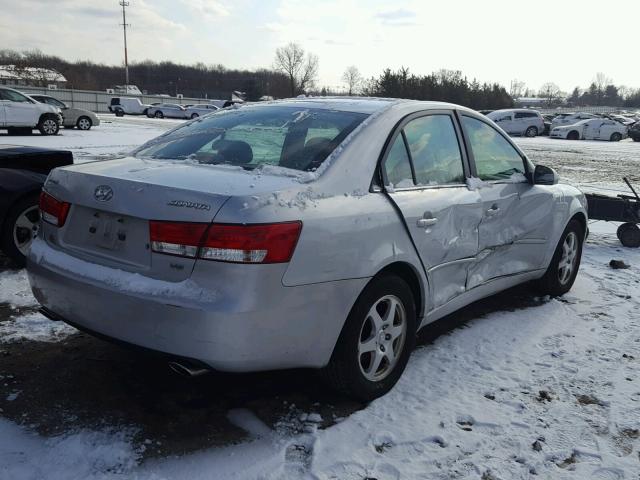 5NPEU46F16H124996 - 2006 HYUNDAI SONATA GLS SILVER photo 4