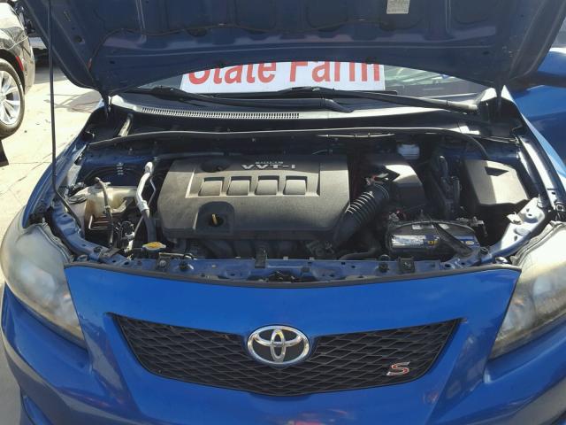 2T1BU4EE1AC379686 - 2010 TOYOTA COROLLA BA BLUE photo 7