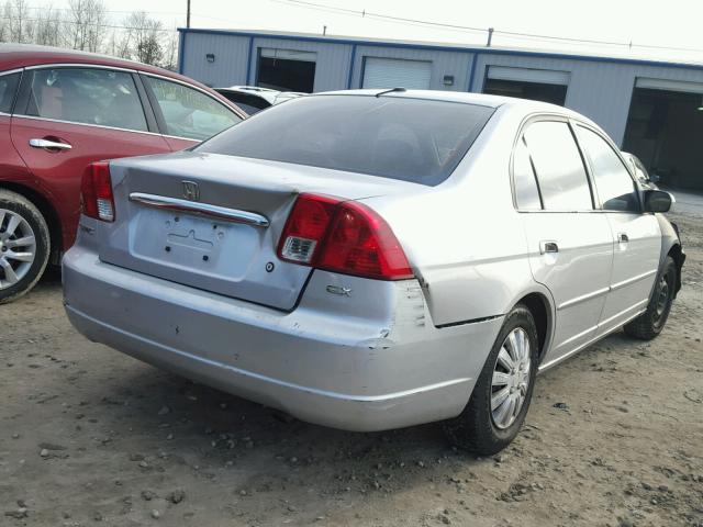 JHMES26791S004827 - 2001 HONDA CIVIC EX SILVER photo 4