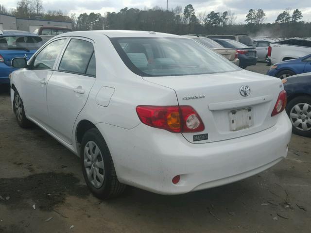 JTDBL40E499031165 - 2009 TOYOTA COROLLA BA WHITE photo 3