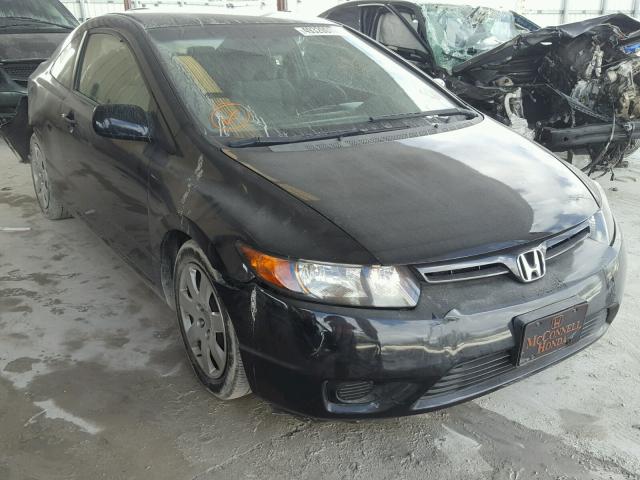 2HGFG12697H573841 - 2007 HONDA CIVIC LX BLACK photo 1