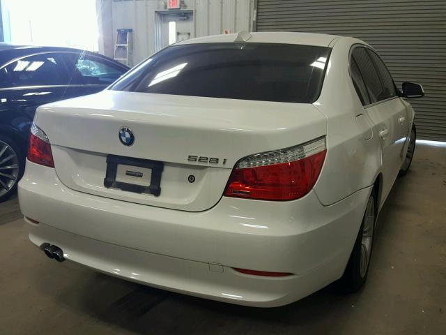 WBANU5C57AC460784 - 2010 BMW 528 I WHITE photo 4