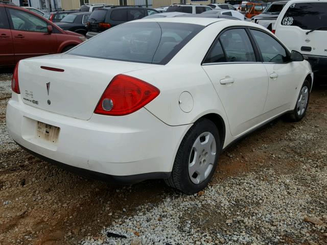 1G2ZF57B584233679 - 2008 PONTIAC G6 VALUE L WHITE photo 4