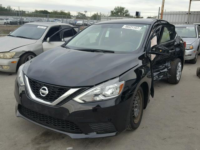 3N1AB7AP1GY229678 - 2016 NISSAN SENTRA S BLACK photo 2