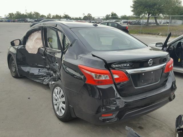 3N1AB7AP1GY229678 - 2016 NISSAN SENTRA S BLACK photo 3