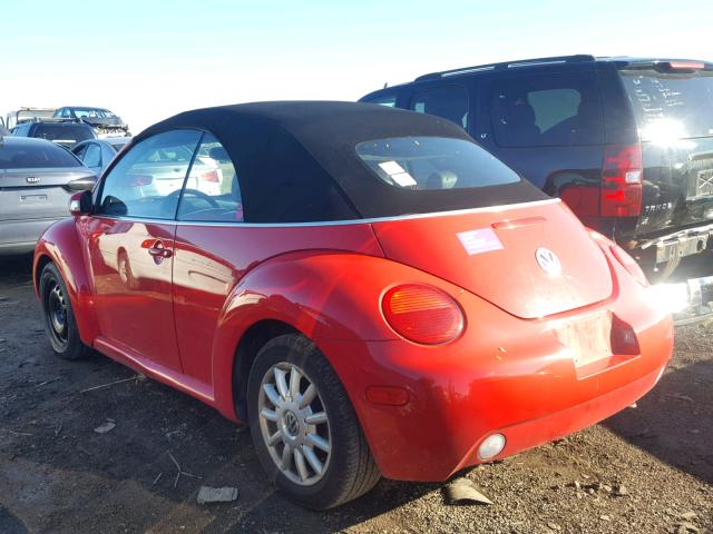 3VWCM21YX4M300632 - 2004 VOLKSWAGEN NEW BEETLE 红色 照片 3