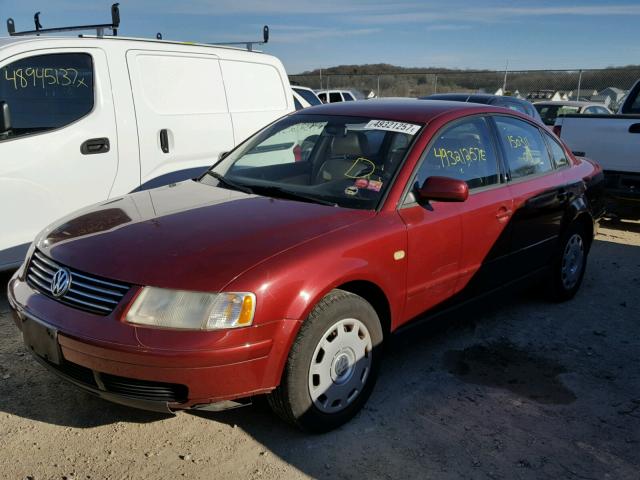 WVWMA63B5XE275469 - 1999 VOLKSWAGEN PASSAT GLS BURGUNDY photo 2