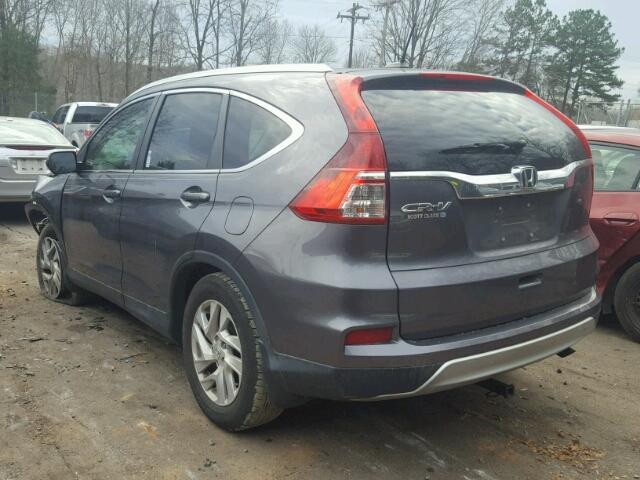 2HKRM3H76FH502604 - 2015 HONDA CR-V EXL SILVER photo 3