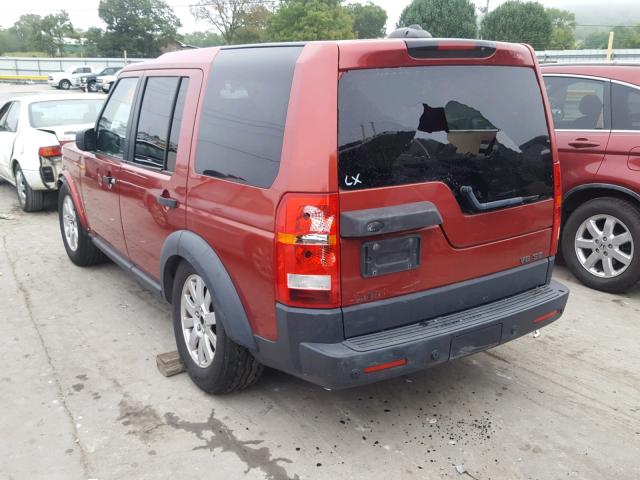 SALAE25437A434228 - 2007 LAND ROVER LR3 SE RED photo 3