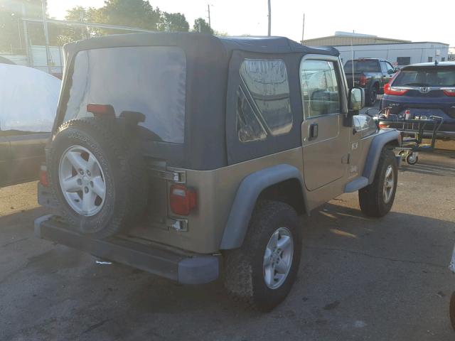 1J4FA39S73P309077 - 2003 JEEP WRANGLER C TAN photo 4