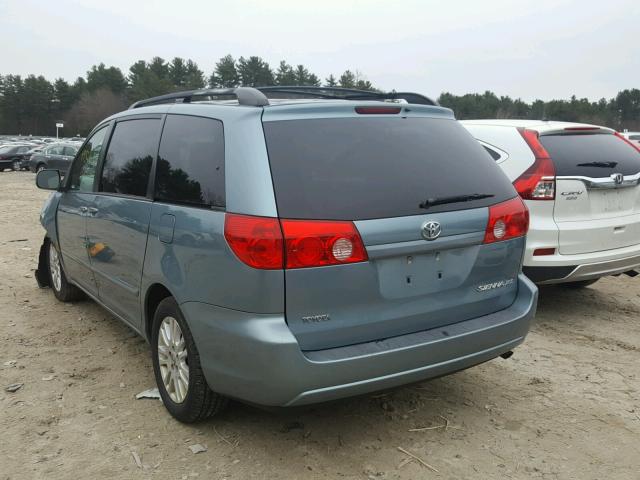 5TDZK22C78S182700 - 2008 TOYOTA SIENNA XLE BLUE photo 3