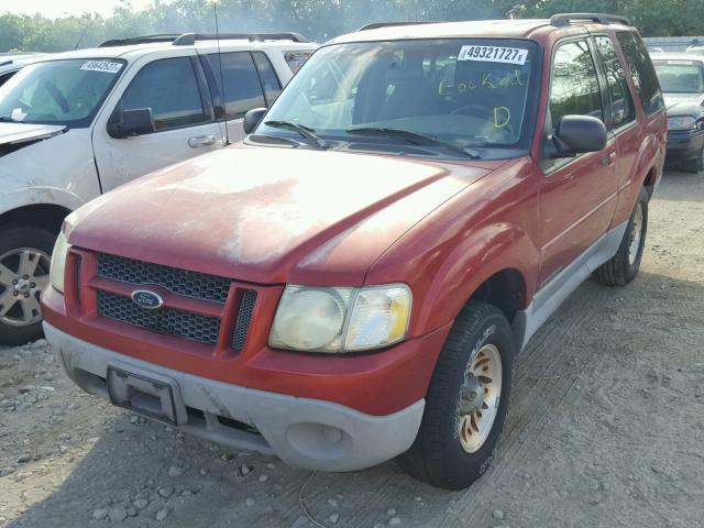 1FMYU60E61UA10107 - 2001 FORD EXPLORER S RED photo 2