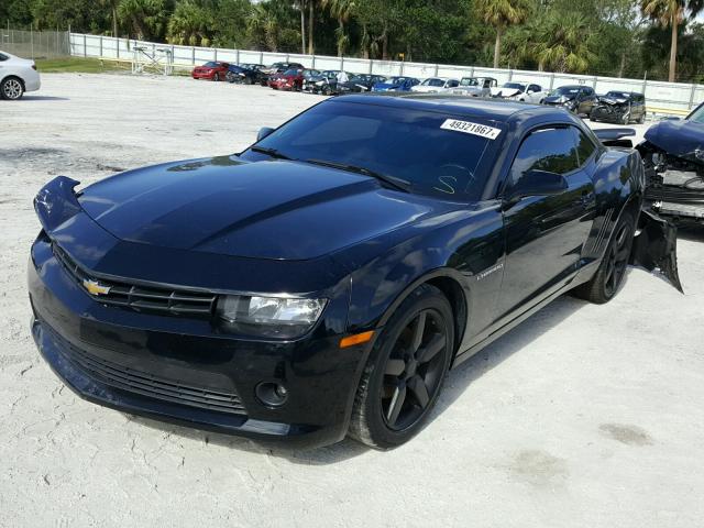 2G1FD1E30F9106754 - 2015 CHEVROLET CAMARO LT BLACK photo 2