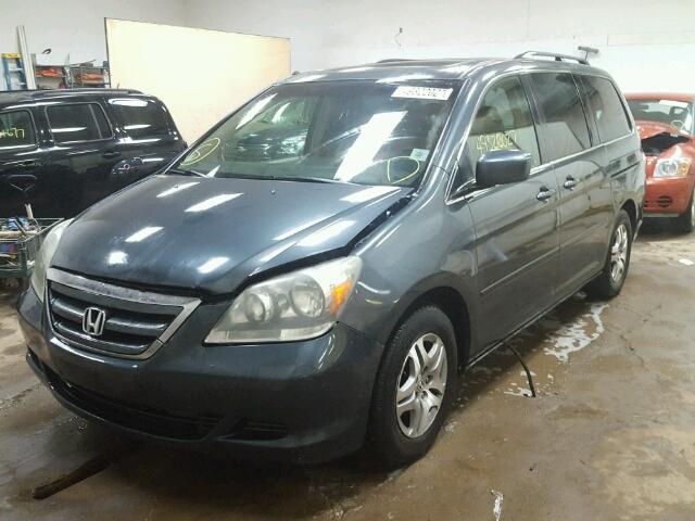 5FNRL38645B074183 - 2005 HONDA ODYSSEY EX GRAY photo 2