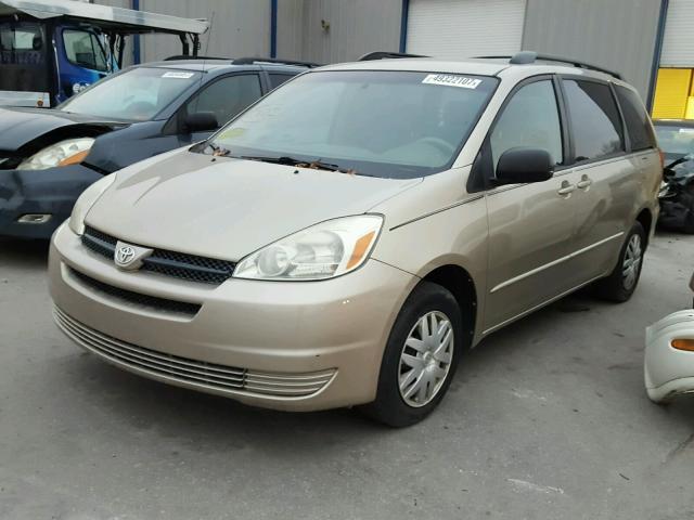 5TDZA23C24S083925 - 2004 TOYOTA SIENNA CE GOLD photo 2