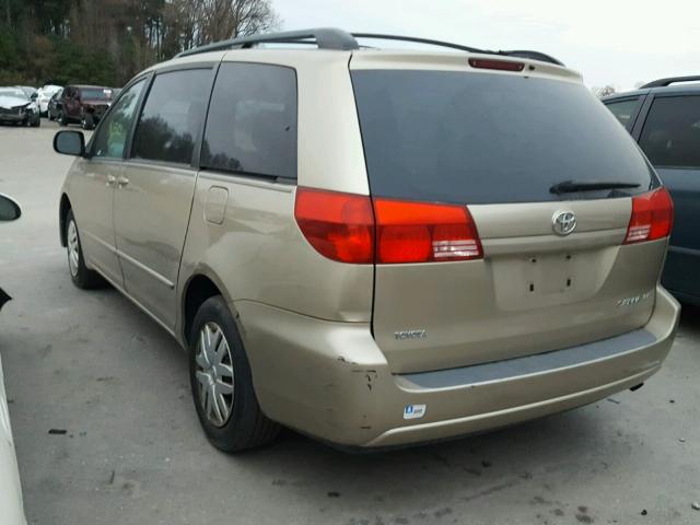 5TDZA23C24S083925 - 2004 TOYOTA SIENNA CE GOLD photo 3