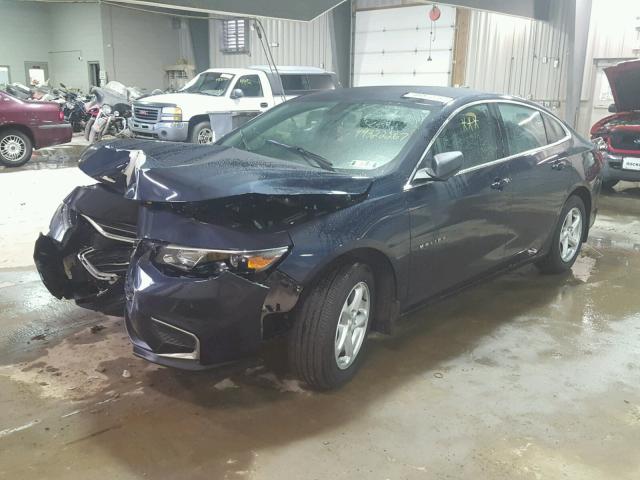 1G1ZB5ST2HF103704 - 2017 CHEVROLET MALIBU LS BLUE photo 2