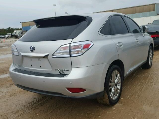 JTJZB1BAXA2403144 - 2010 LEXUS RX 450 SILVER photo 4