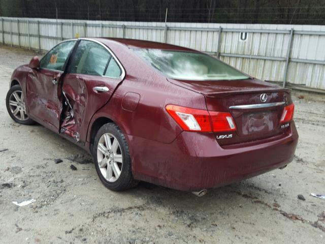 JTHBJ46GX72055330 - 2007 LEXUS ES 350 MAROON photo 3