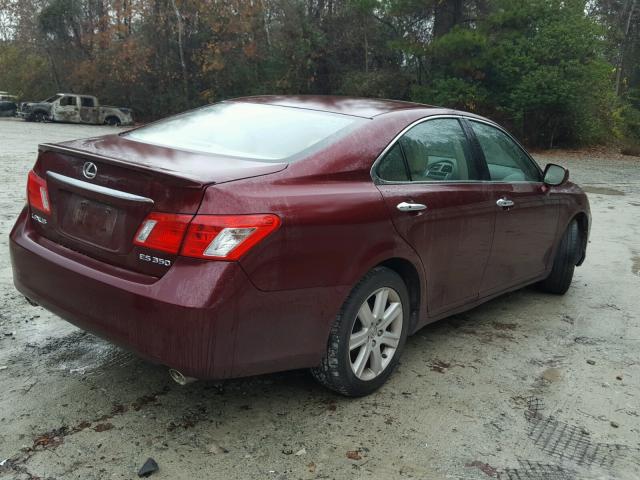 JTHBJ46GX72055330 - 2007 LEXUS ES 350 MAROON photo 4