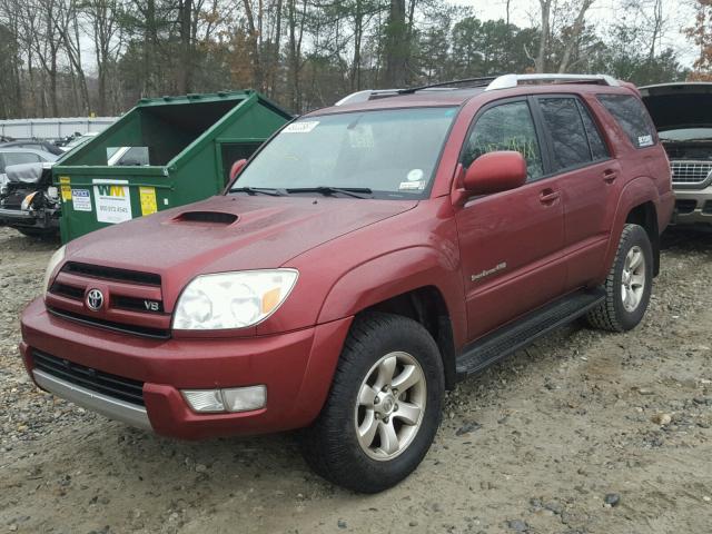 JTEBT14R958020475 - 2005 TOYOTA 4RUNNER SR RED photo 2