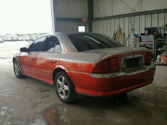 1LNHM86S32Y602048 - 2002 LINCOLN LS RED photo 3