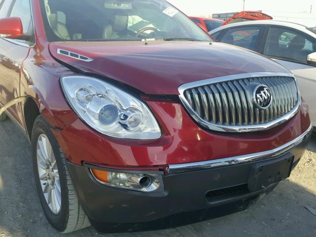 5GAKRCED0CJ184982 - 2012 BUICK ENCLAVE RED photo 9