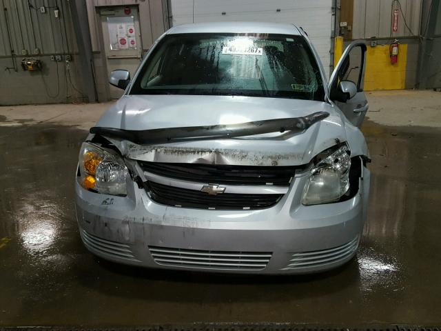 1G1AK55F277270186 - 2007 CHEVROLET COBALT LS SILVER photo 10