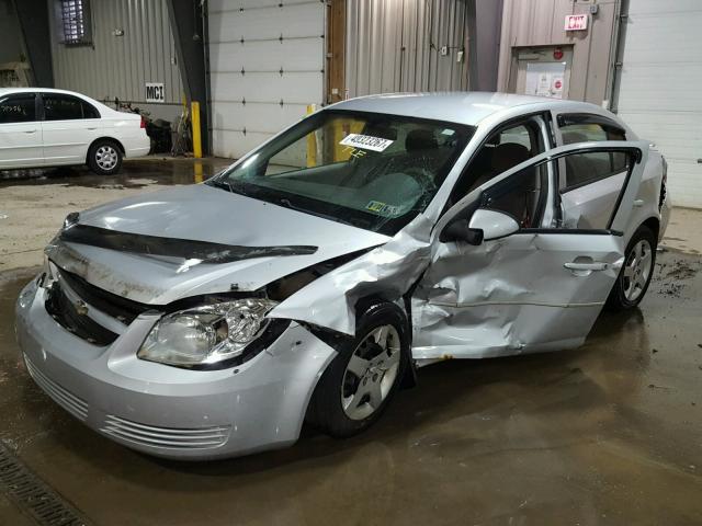 1G1AK55F277270186 - 2007 CHEVROLET COBALT LS SILVER photo 2