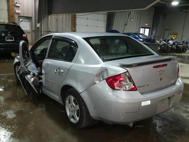 1G1AK55F277270186 - 2007 CHEVROLET COBALT LS SILVER photo 3