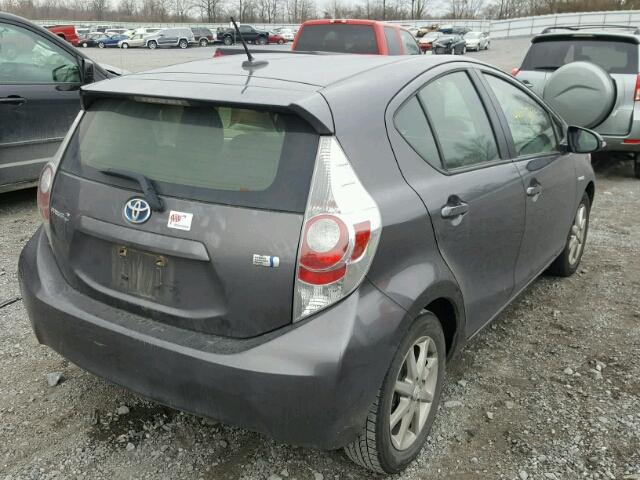 JTDKDTB30E1563914 - 2014 TOYOTA PRIUS C GRAY photo 4