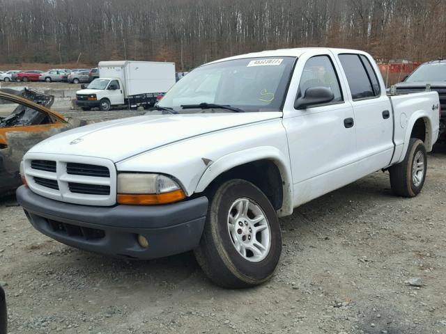 1D7HG38X13S252162 - 2003 DODGE DAKOTA QUA WHITE photo 2